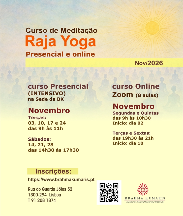 Novembro - Curso de Meditação Raja Yoga